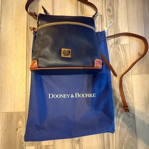Dooney & Bourke Navy and Brown Crossbody Bag